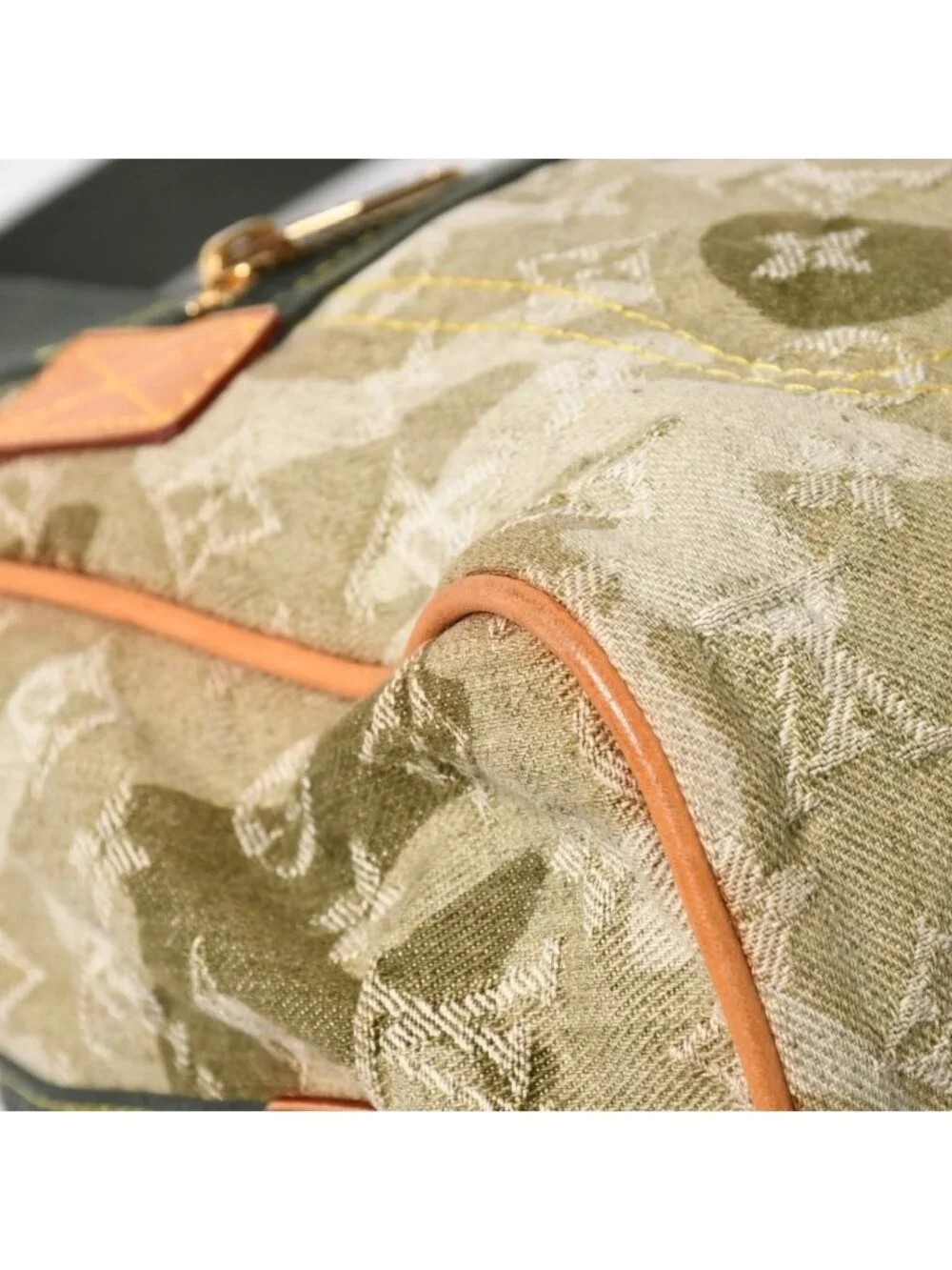 Louis Vuitton Monogram Moflage Denim Jasmine Handbag Khaki Takashi Murakami
